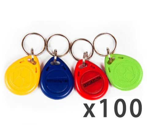 100x 125KHz RFID staff login tag - contactless / proximity tag